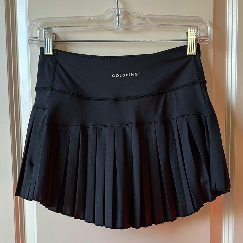 Goldhinge Black Pleated Skirt